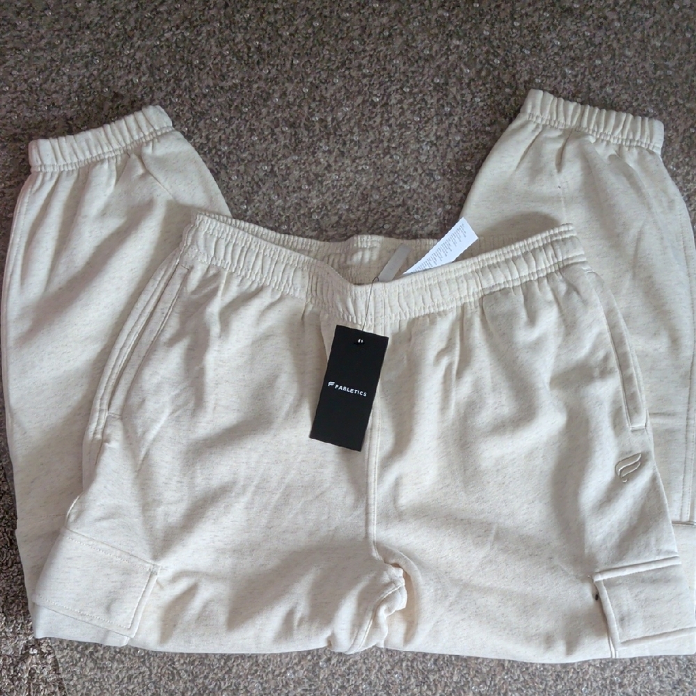 Bone Heather Terry Cargo Jogger